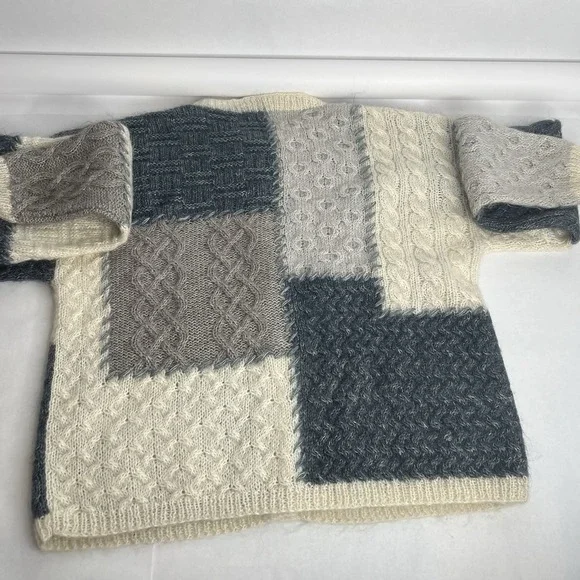 Vintage Robert Scott Ltd Knitted By Hand Mohair Button Up Cardigan Sweater Large - Picture 2 of 7